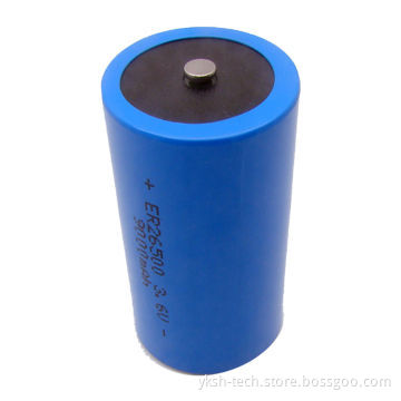 ER C Size Flow Meter Battery, Cylindrical Lithium Thionyl Chloride Cell, TEDS with 8,500mAh Capacity